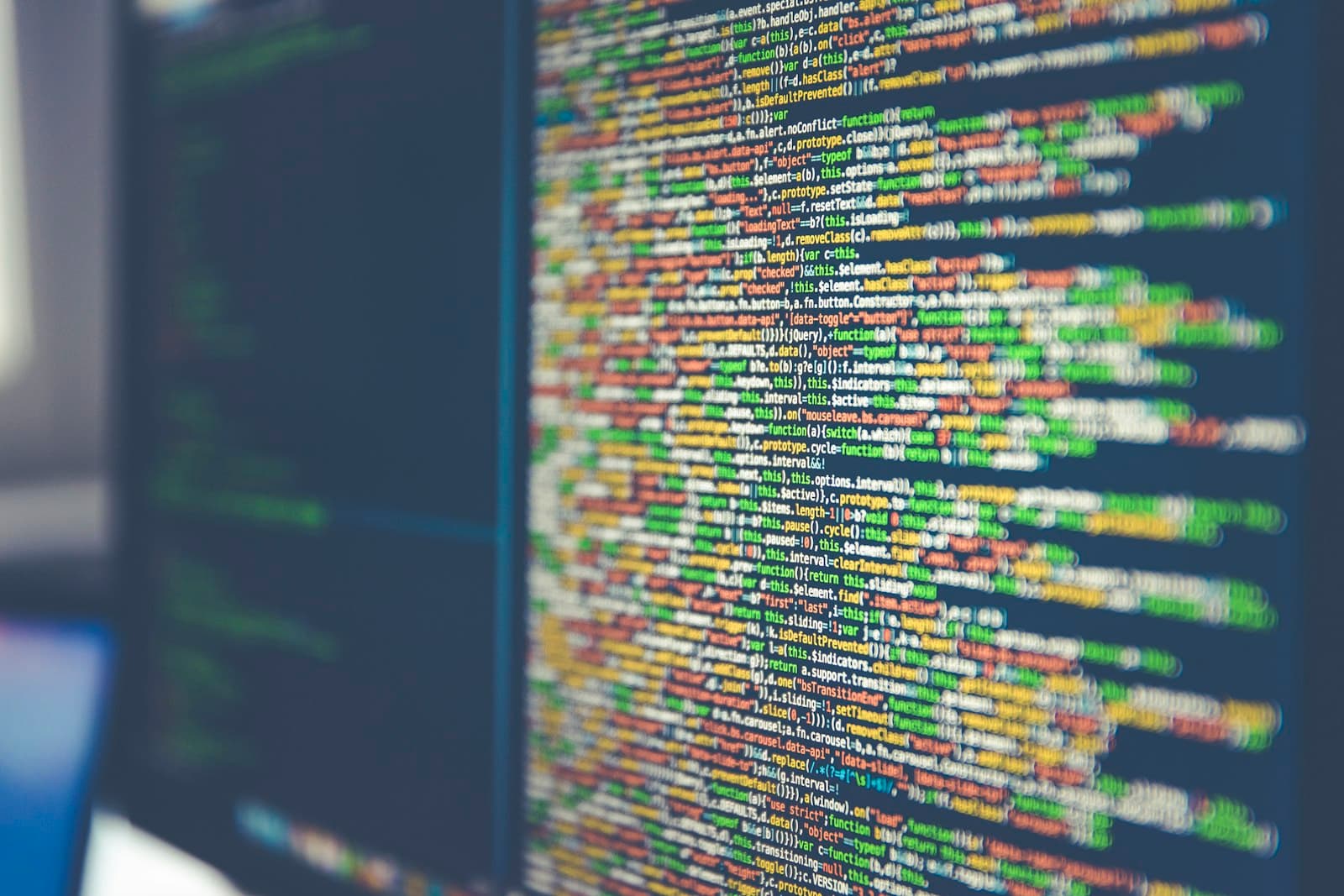 Colourful code editor showing markup on screen